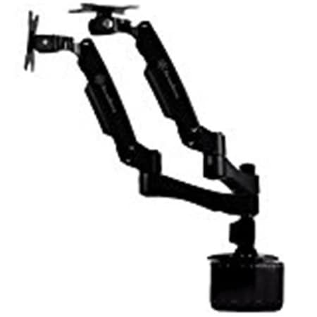 Silverstone Silver Stone Technologies ARM22BC ARM Duo Dual LCD Interactive Monitor Mount - Black ARM22BC